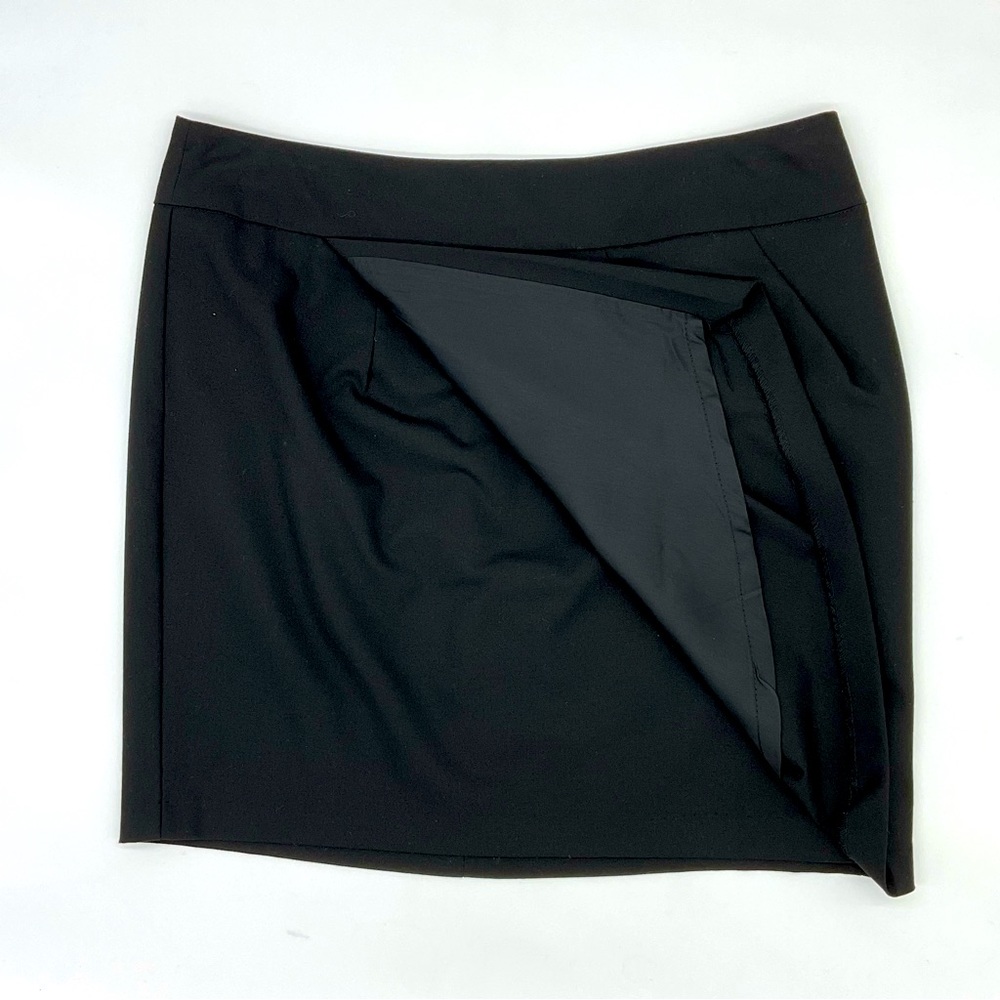 Benetton Faux Wrap Black Mini Skirt